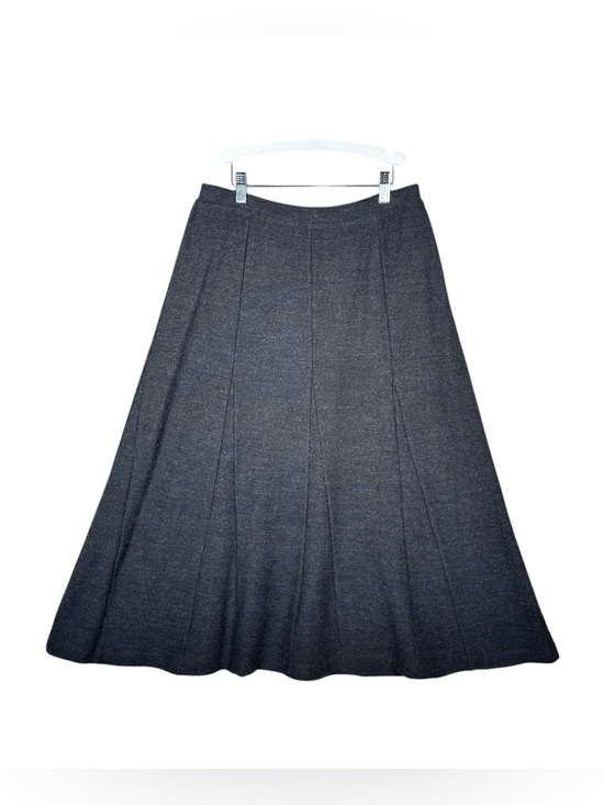 Eileen Fisher Dresses & Skirts - EILEEN FISHER Boiled Wool Midi Flared Skirt in charcoal